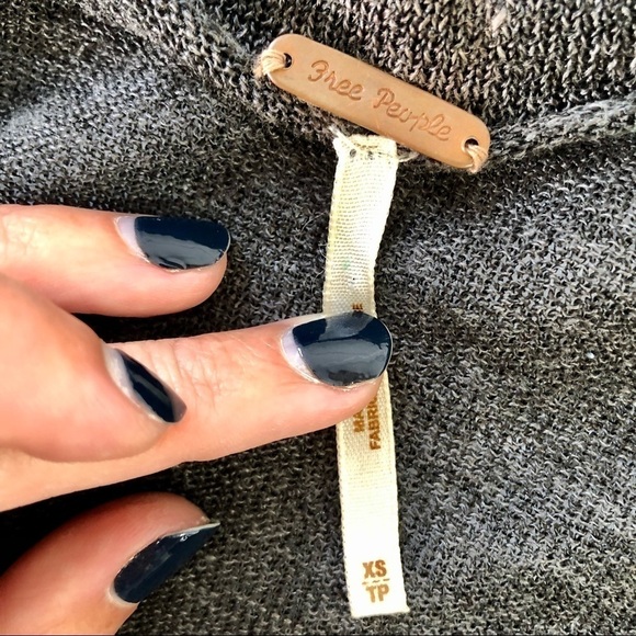 Free People linen blend semi sheer sweater blazer - Picture 7 of 11